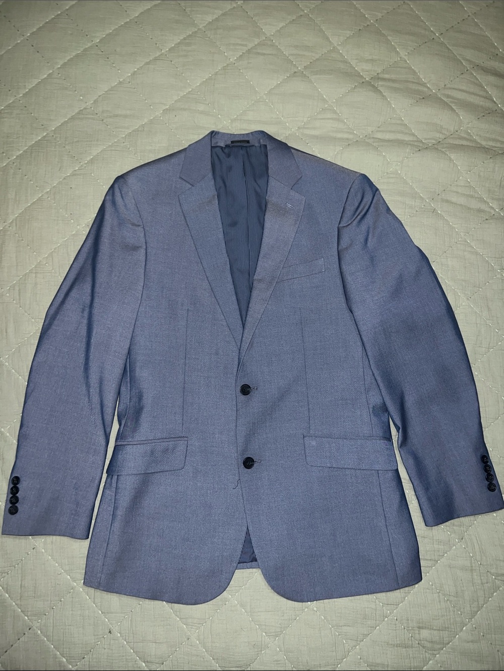 Madison Men's Light Blue Two-Button Sport Coat
